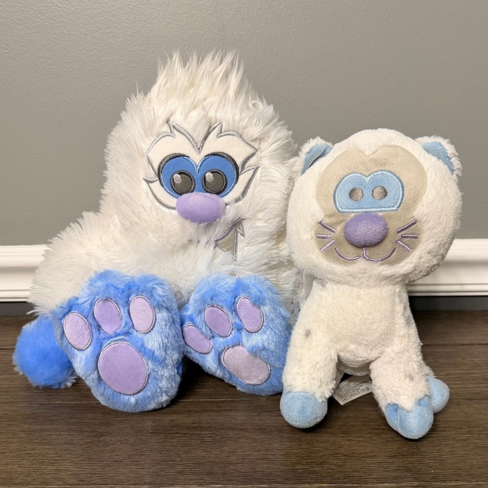 Disney Parks Expedition Everest Yeti Abominable Snowman & Snow Leopard Plush Set